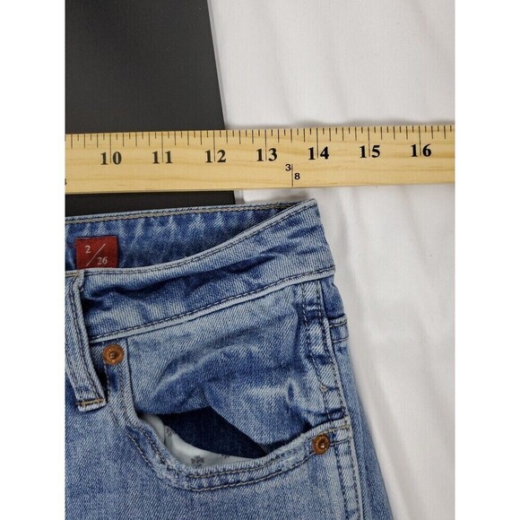 Lucky Brand Skinny Distressed Holes Jeans Women's Size 2 / 26 Light Blue Denim - Picture 13 of 16